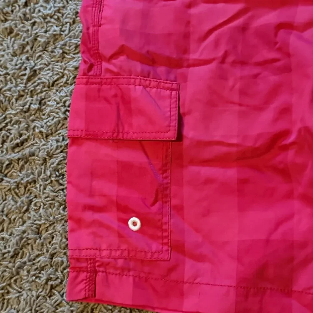 Mens Tommy Bahama Red Swim Trunks Shorts Sz L *